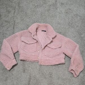 Shein Croppwd Sherpa Jacket